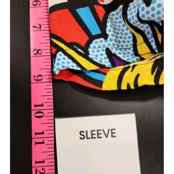 Reason Mens Large Shirt Button Up Pop Art Retro Comic Graphic Wild Colorful Geek - Picture 14 of 14